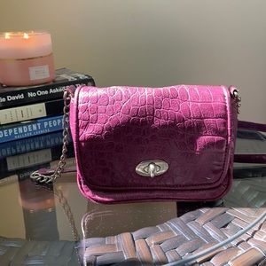 Purple crossbody purse